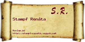 Stampf Renáta névjegykártya
